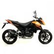 KTM 690 Duke 08-11 Full ARROW Exhaust system with road approved Dark Line aluminium/carbon silencer