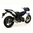 HONDA CBR600F 2011 ARROW Full system with road approved titanium/carbon prism shaped silencer 