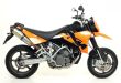 KTM 950 SM 06-09 ARROW Pair of aluminium/carbon road approved silencers 
