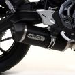 Kawasaki Z650 2017 ARROW Exhaust with Dark Aluminium / Carbon silencer (removes cat.) 