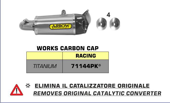 Ducati Panigale 959 2016-2019 ARROW Exhaust Half System with