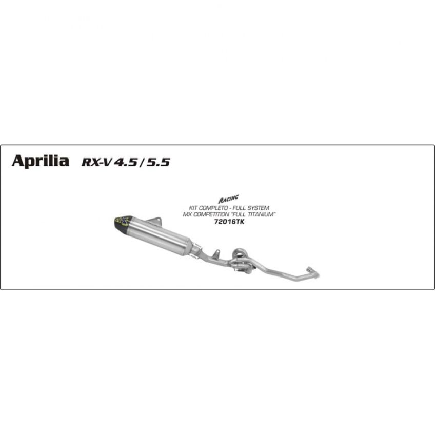 Aprilia RX-V 4.5/5.5 08-11 Full titanium ARROW race system with carbon end cap 