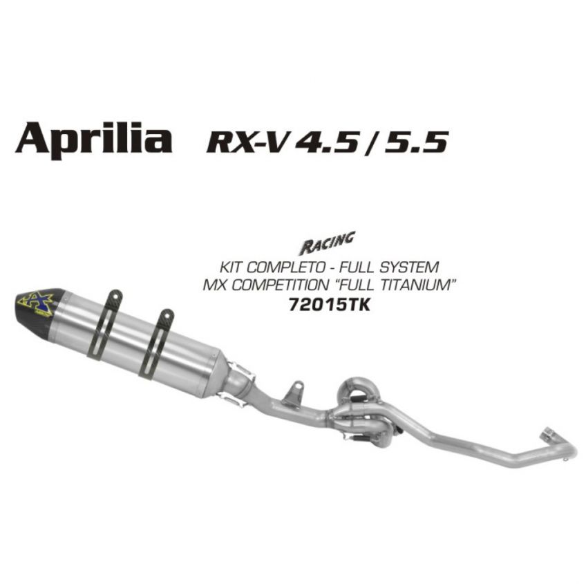 Aprilia RX-V 4.5/5.5 06-07 Full titanium ARROW race system with carbon end cap 