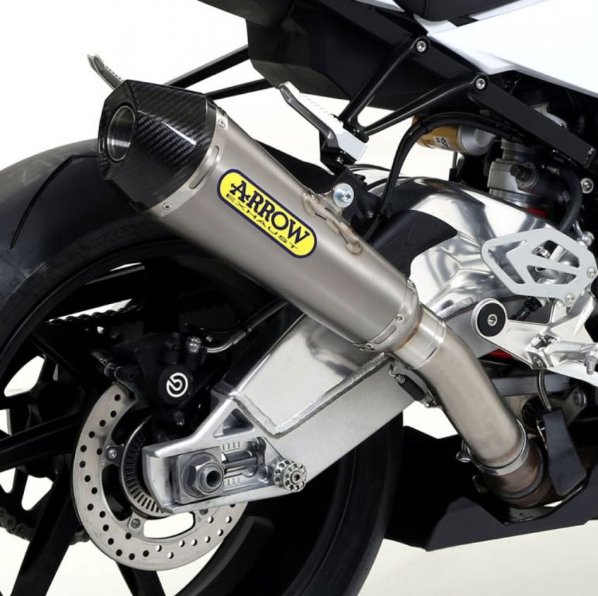 BMW S1000RR 2015-2017 ARROW Steel/Carbon X-Kone road approved silencer