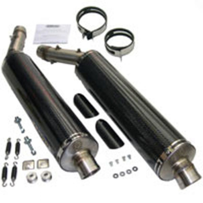 Aprilia RSV1000R/Factory 04-08 ARROW Pair of road approved oval carbon silencers