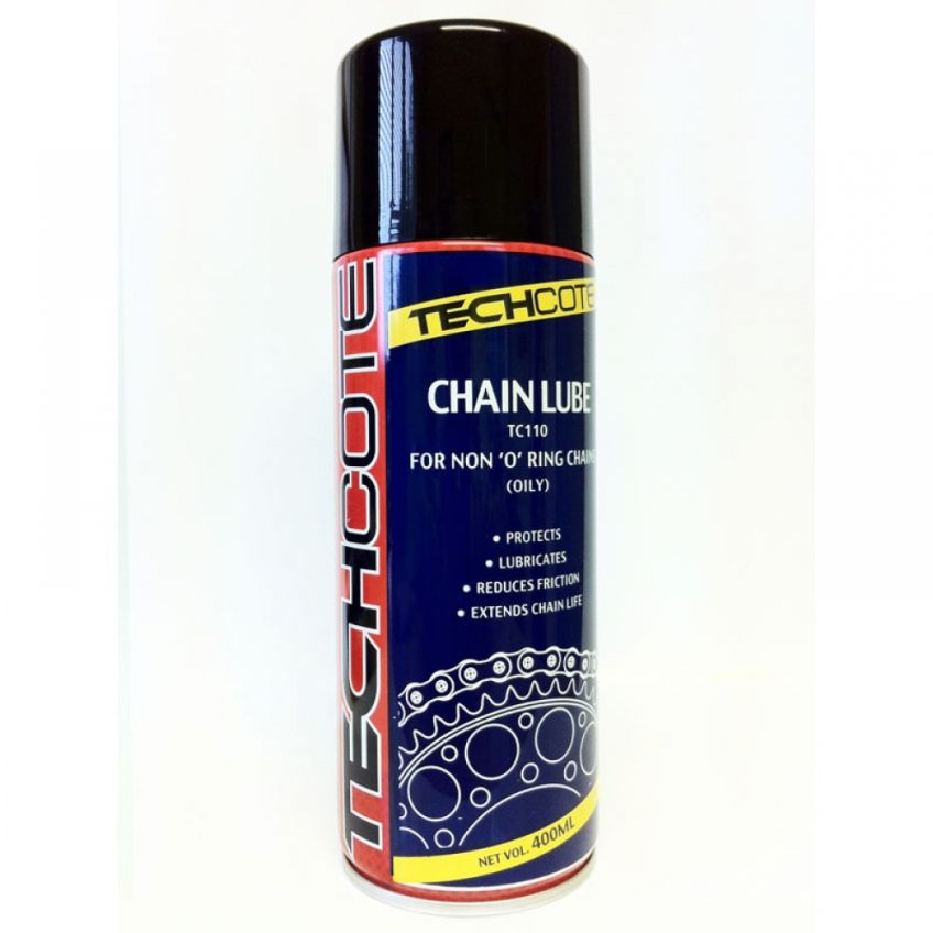 TECH COTE Synthetic Motorcycle Chain Lube [Oily] - for non O-Ring/X-ring chains