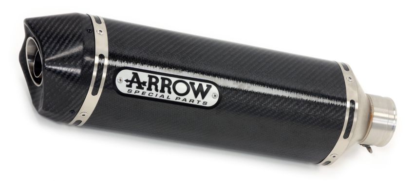 ARROW Dark Line aluminium / carbon road approved silencer