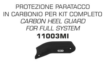 Honda CRF1000L Africa Twin 2016-2017 ARROW Carbon Fibre Heat Shield | Heel Guard