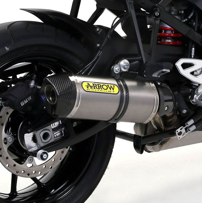 BMW S1000XR 2015-2016 Full ARROW Exhaust with Titanium / Carbon road approved silencer | Free UK Delivery
