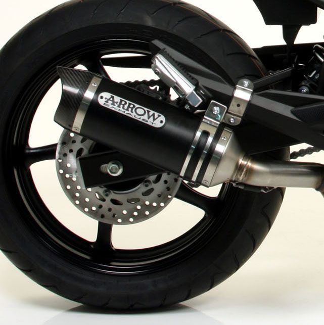 Yamaha XJ6 / XJ6 Diversion ARROW Exhaust system Dark Line aluminium/carbon silencer