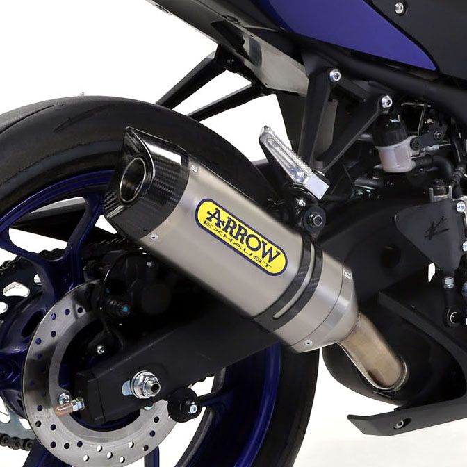 Yamaha YZF-R3 2015-2016 Full ARROW Exhaust with Titanium / Carbon silencer