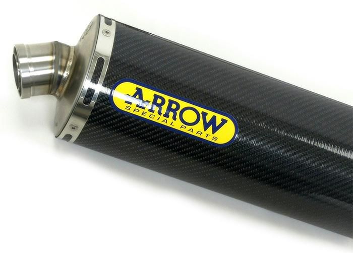 Kawasaki Z750, Z750S 04-06 ARROW Oval carbon fibre silencer 