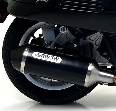 Piaggio VESPA GTS 125i.e. 2017-2018 ARROW Exhaust - Urban Dark Aluminium Silencer