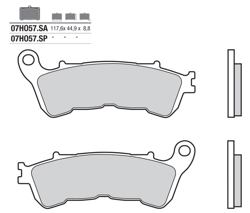 Honda Crosstourer 1200 DCT Auto Brembo LA Long Life Sintered Front Brake Pads