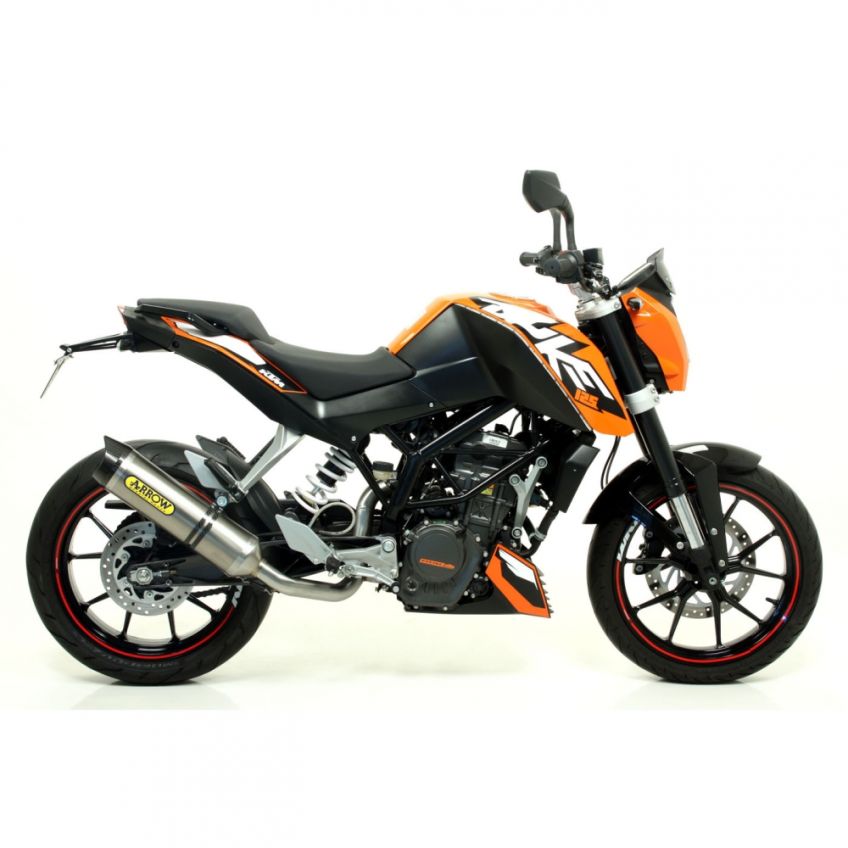 KTM 125 Duke 2011-2016 ARROW road approved titanium/carbon silencer