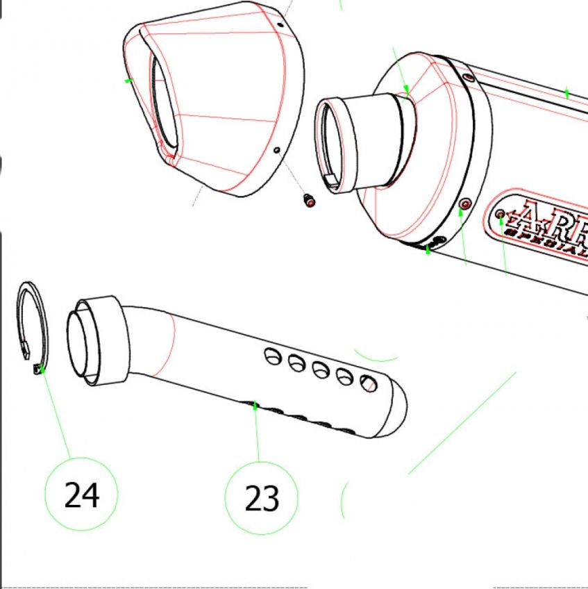 Suzuki GSX-S 1000 2015-2018 ARROW baffle / db killer and clip