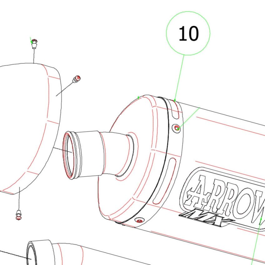 Replacement ARROW Stainless Steel Silencer Rivet Band / Strap