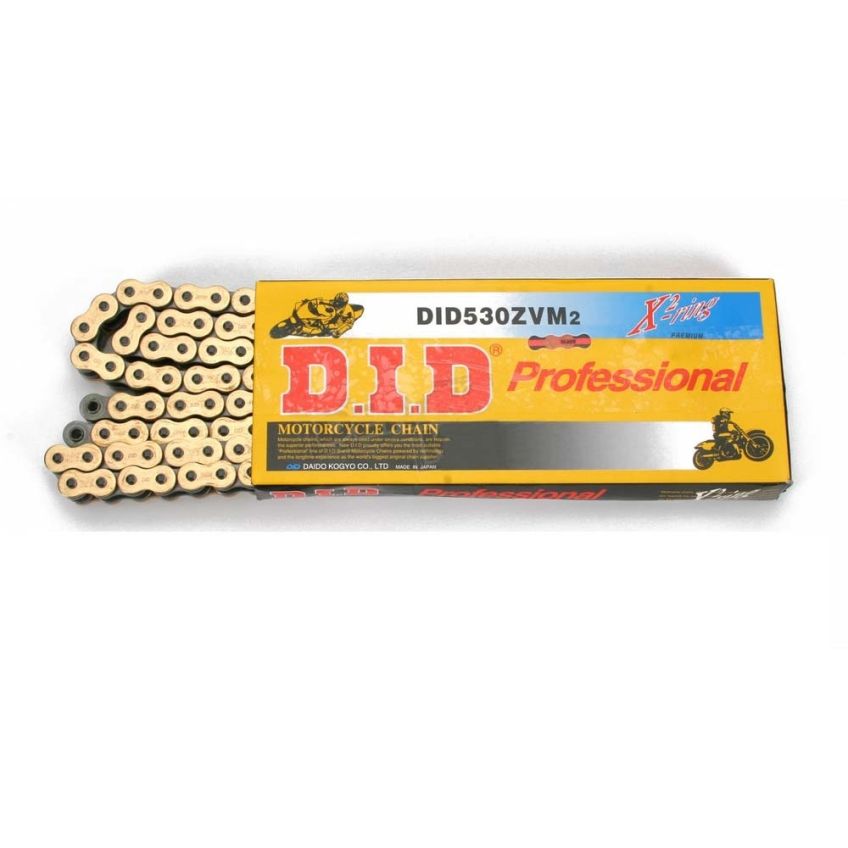 DID 530 ZVM Gold Coloured Heavy Duty X-Ring Chain