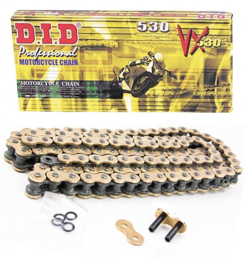 DID 525 VXGB Gold Coloured X-Ring Chain