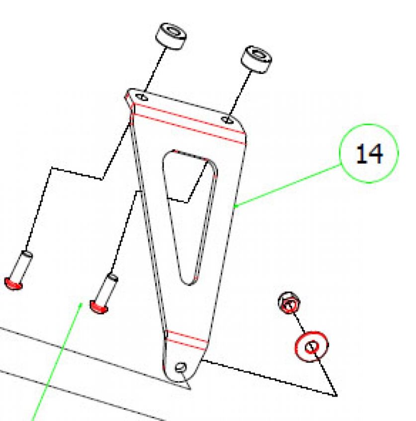 Aprilia Tuono V4R 2011 ARROW Exhaust Bracket