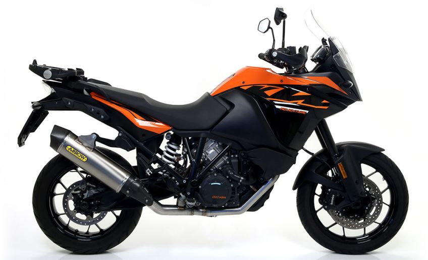 KTM 1090 Adventure Arrow Exhaust with Titanium/Carbon silencer