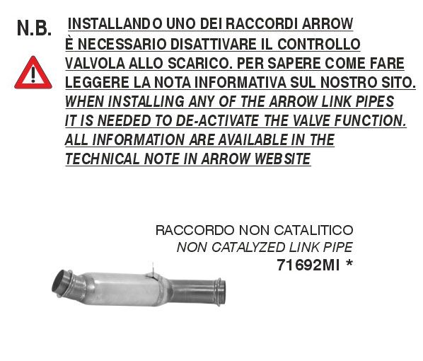 KTM 1290 Super Duke R 2017-2018 Arrow Decat Link Pipe