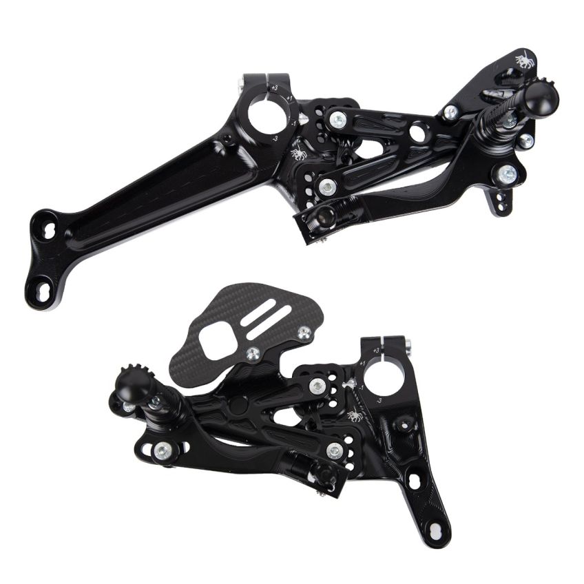 SPIDER Rearsets with Side Frame Plates DUCATI V4 V4S V4R PANIGALE SBK