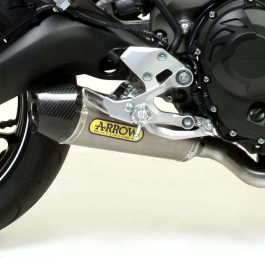 Yamaha MT-09 13-14 Full ARROW Exhaust system with Steel / Carbon fibre X-Kone silencer