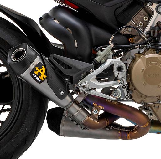 Ducati Streetfighter V4 2020-2022 ARROW Works Titanium / Carbon Silencer Kit