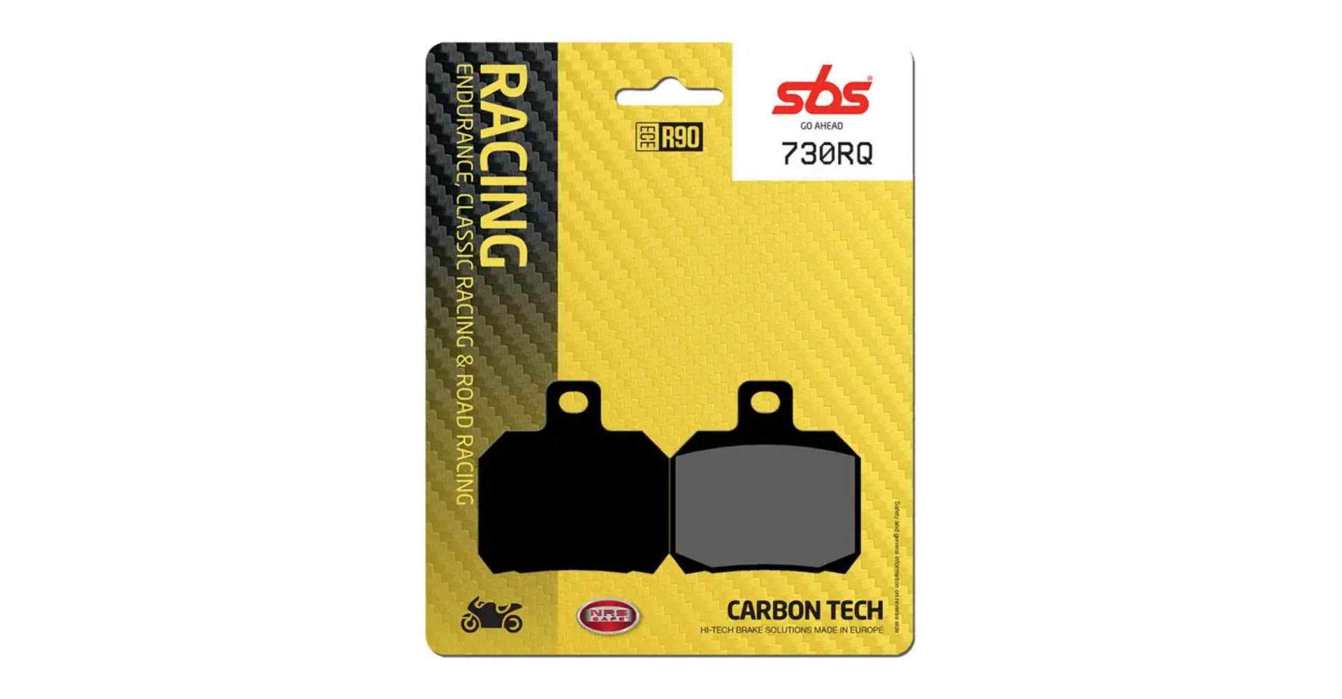 SBS 730RQ - CARBON TECH Rear Brake Pads - Ducati 899 | 959 | 1199 | 1299 | V2 | V4 Panigale