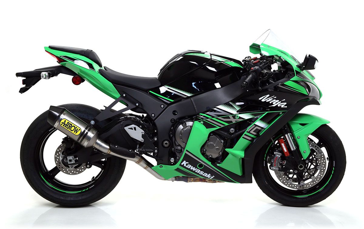 【九尾】 Kawasaki ZX-10R 2016 ARROW Half Race System Titanium / Carbon Silencer