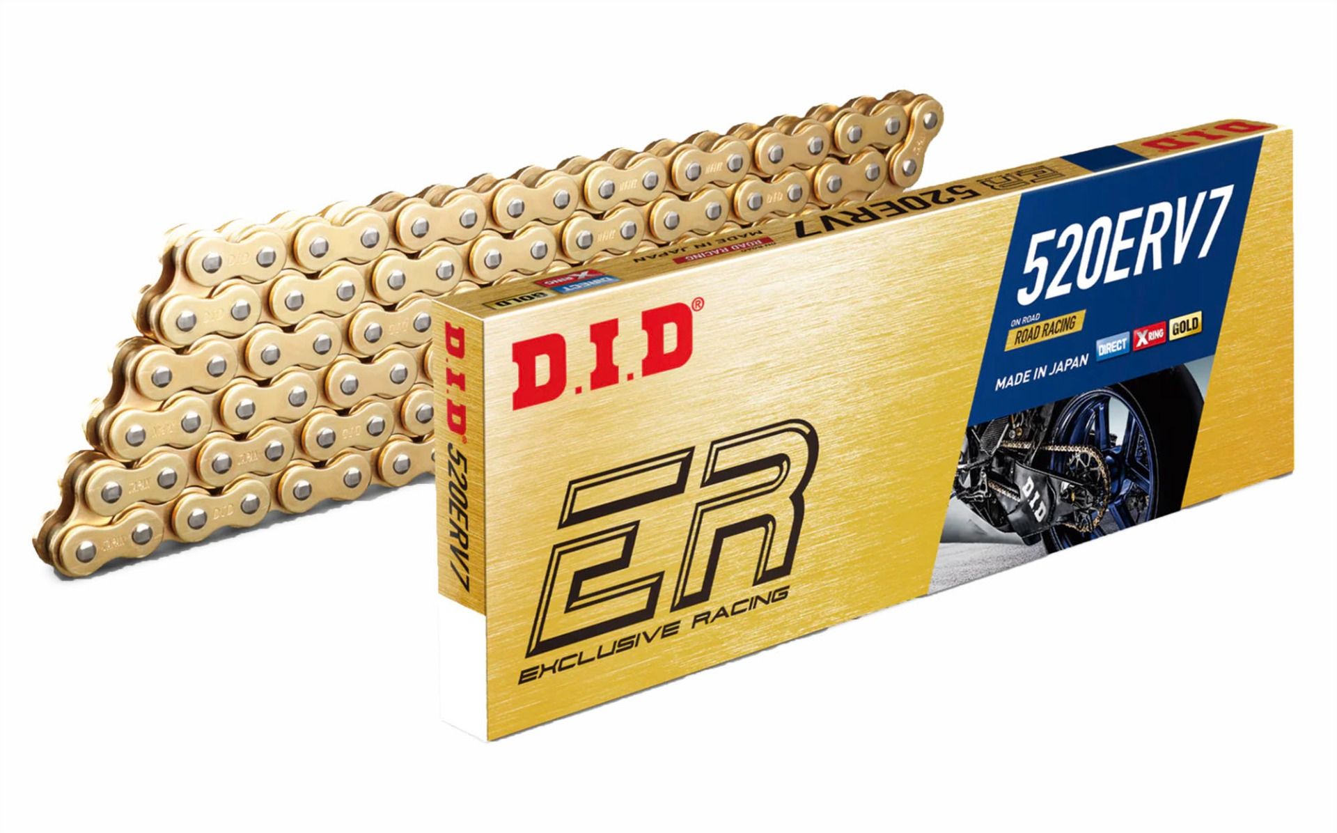DID 520 ERV7 Road Race Gold Chain