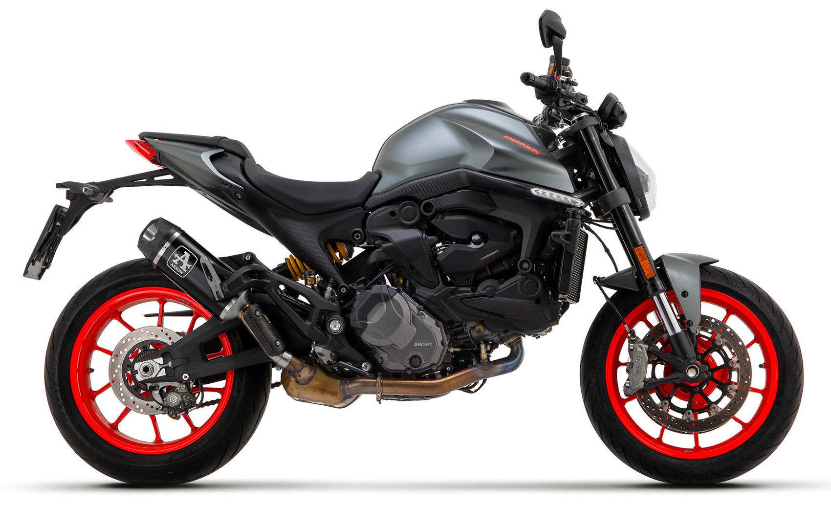 DUCATI MONSTER 937 2021-2023 ARROW Dark Aluminium / Carbon