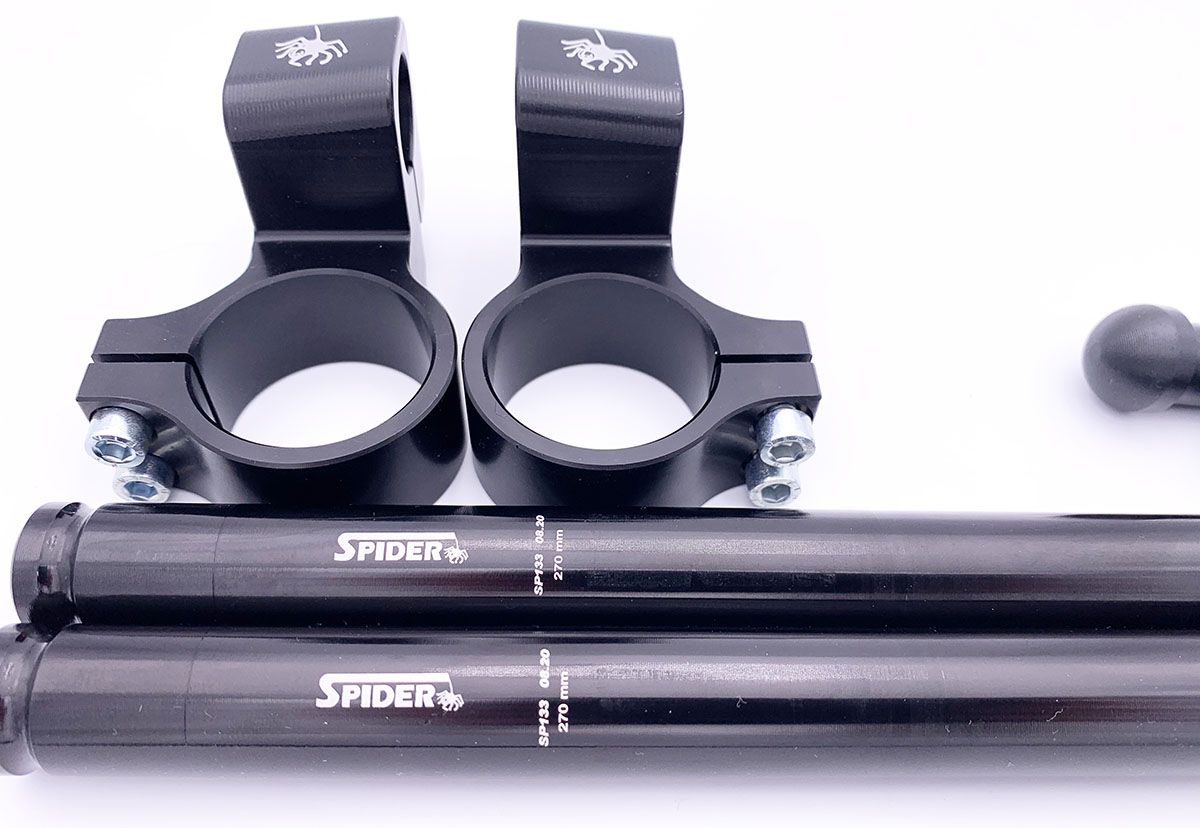 SPIDER CLIP ON HANDLEBARS Kawasaki Ninja 400 42mm Offset | ø50mm