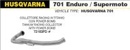 HUSQVARNA 701 ENDURO | SUPERMOTO ARROW Titanium Exhaust Collector - Power Bomb