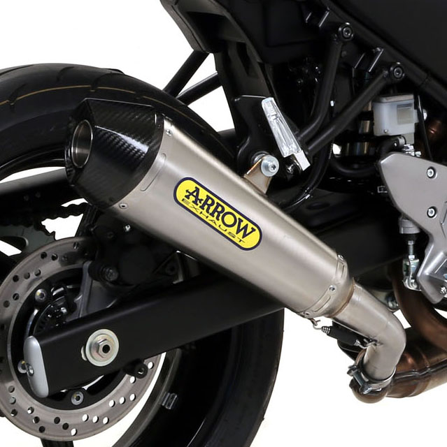 Suzuki SV650 2016-2017 ARROW Steel / Carbon X-Kone Silencer - FREE